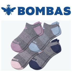 BOMBAS - Women's Originals Ankle Sock 4-Pack Size M (8-10.5) “Pink Logwood Mix”